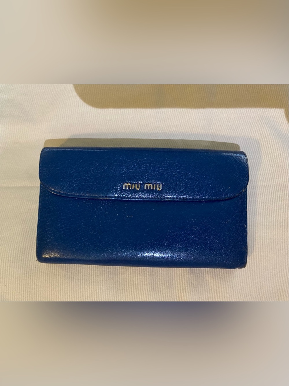 Miu Miu Madras flap wallet | Blue
